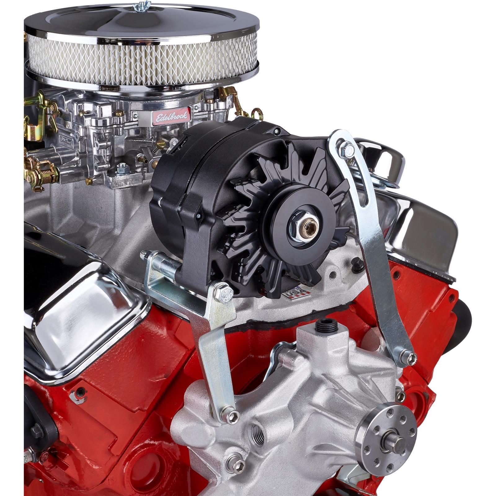 Small Block Chevy SBC 305 350 400 Upper High Mount Alternator Bracket Kit, Plain