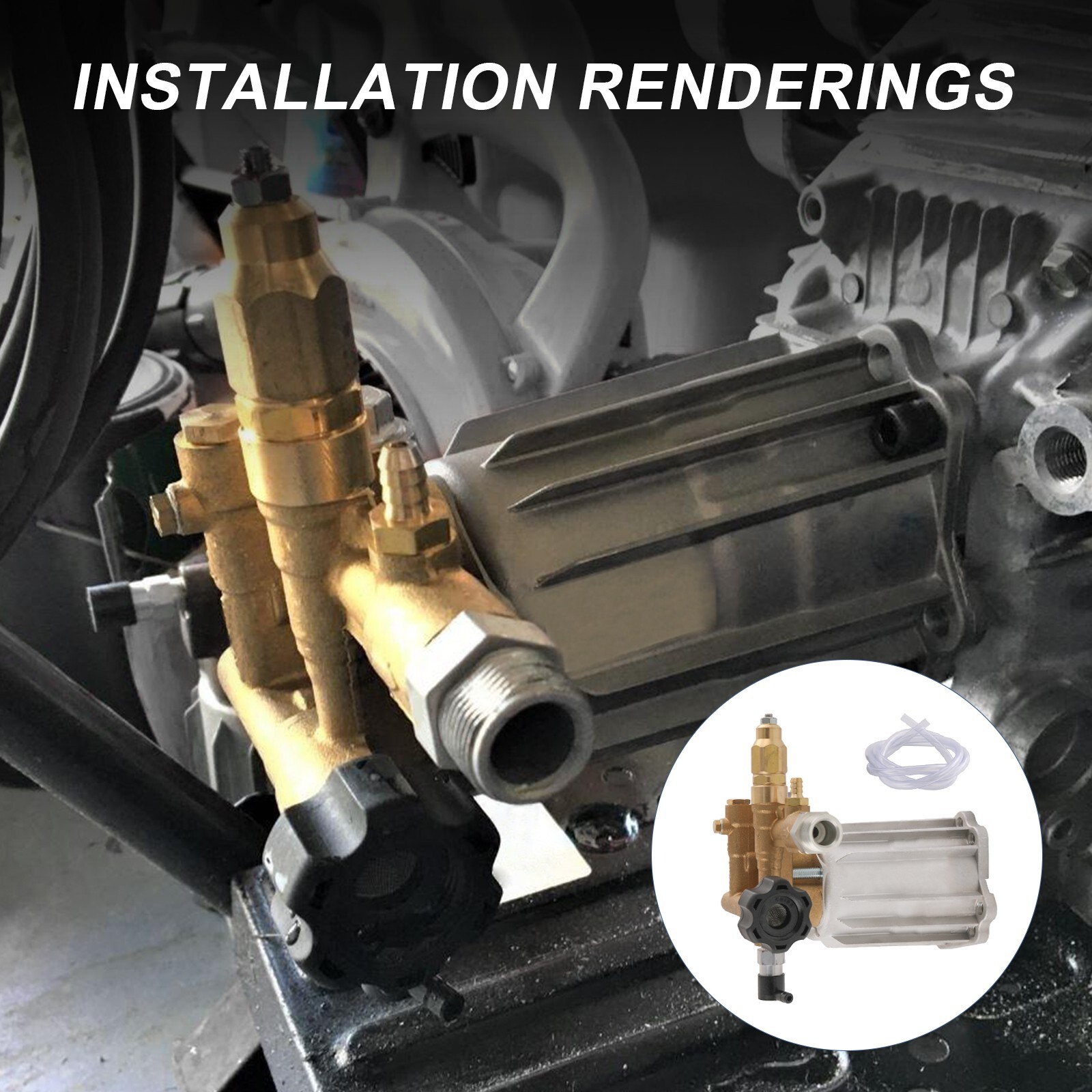 RMV2.5G30 PRESSURE WASHER PUMP AXIAL, 2.5GPM 3000 PSI, 3400 RPM, 3/4" SHAFT