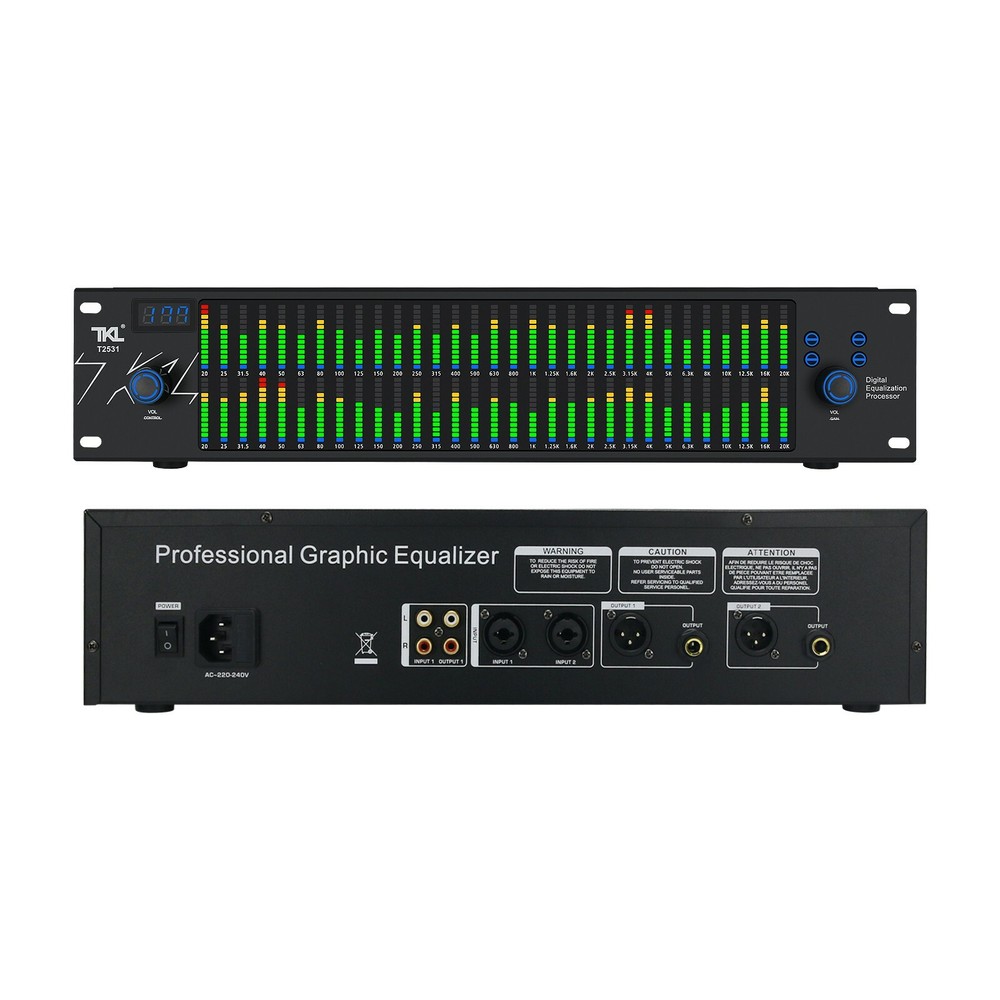 TKL T2531 Graphic Equalizer Audio Processor Two 31-Band Spectrum Display