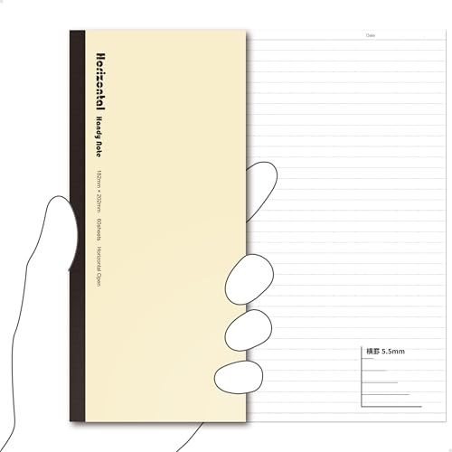 [Carry it like a smartphone] Horizontal notebook that opens flat to a B5 width