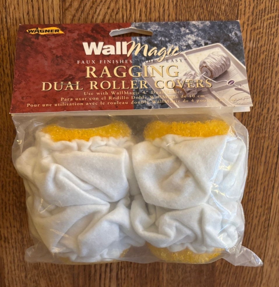 Wall Magic Faux Finish Ragging Dual Roller Covers ~ NEW