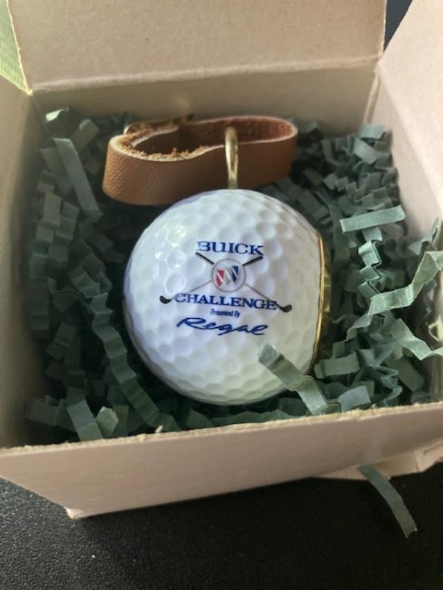 RARE - TC2 Tour 3 GOLF BALL QUARTZ CLOCK - SILCON ELECTRONICS WITH LEATHER STRAP