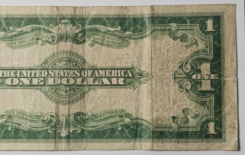 Series 1923 Large Size Blue Seal Silver Cert $1 Note A68449569E