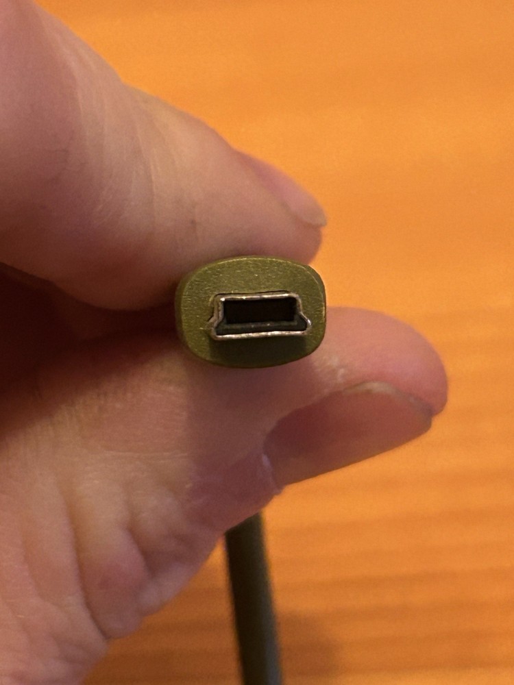 OEM VTech green MINI USB Charging & Data Sync Cable Ferrite Bead TESTED