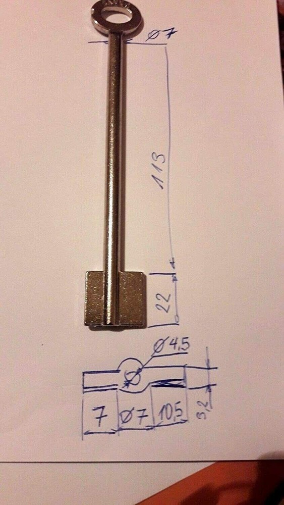 SANK4 / For Chubb Lips /Safe Key blank