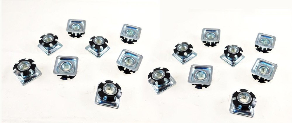 16 Pack Threaded Star Type 1"(OD) Square Tubing Insert 3/8-16 Threads  S71-326