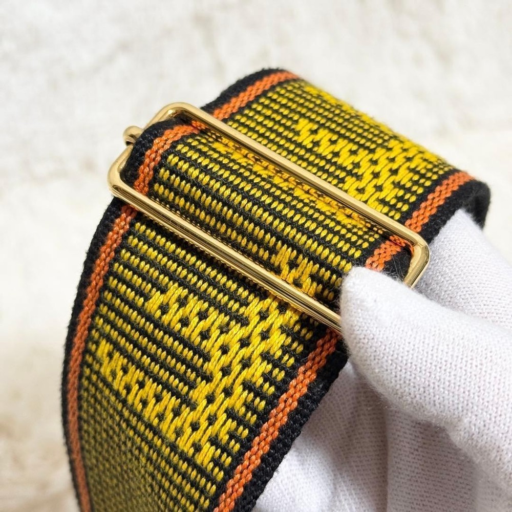 Fendi Strap You Shoulder Strap Multicolor Logo Leather Canvas