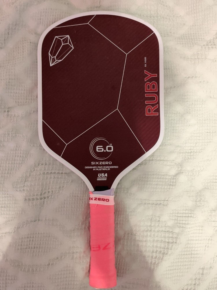 Six Zero 6.0 Ruby Pickleball Paddle 14mm