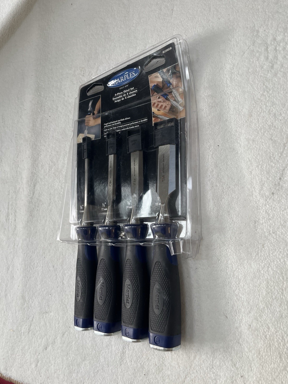 Marples 4 Piece Chisel Set 1/4” 1/2” 3/4” 1” House Tools ONE IS USED