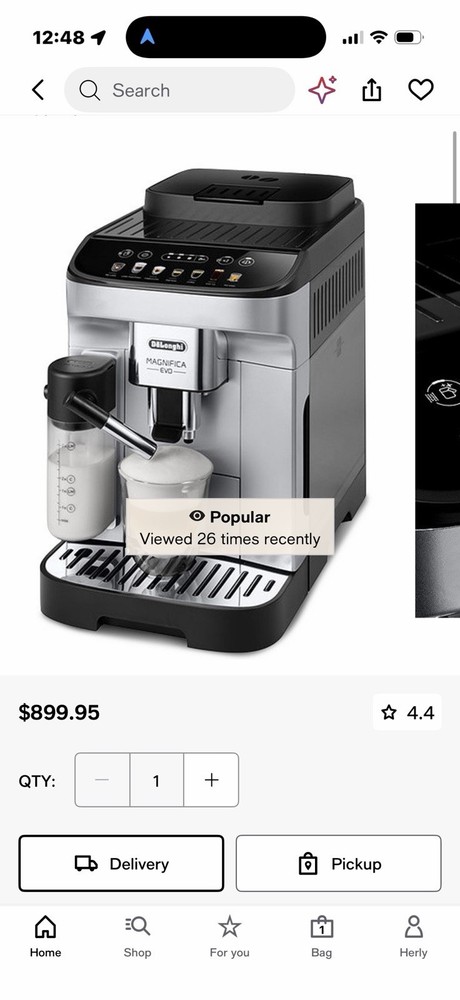Magnifica Evo ECAM29084SB Fully Automatic Espresso Machine