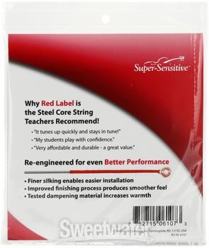 Super-Sensitive 6107 Red Label Cello String Set - 4/4 Size