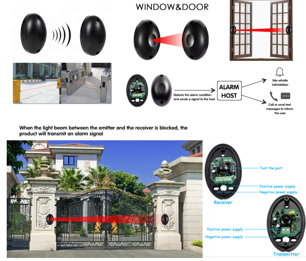 3pcs Laser Security System Infrared Beam Sensor Motion Detector Outdoor