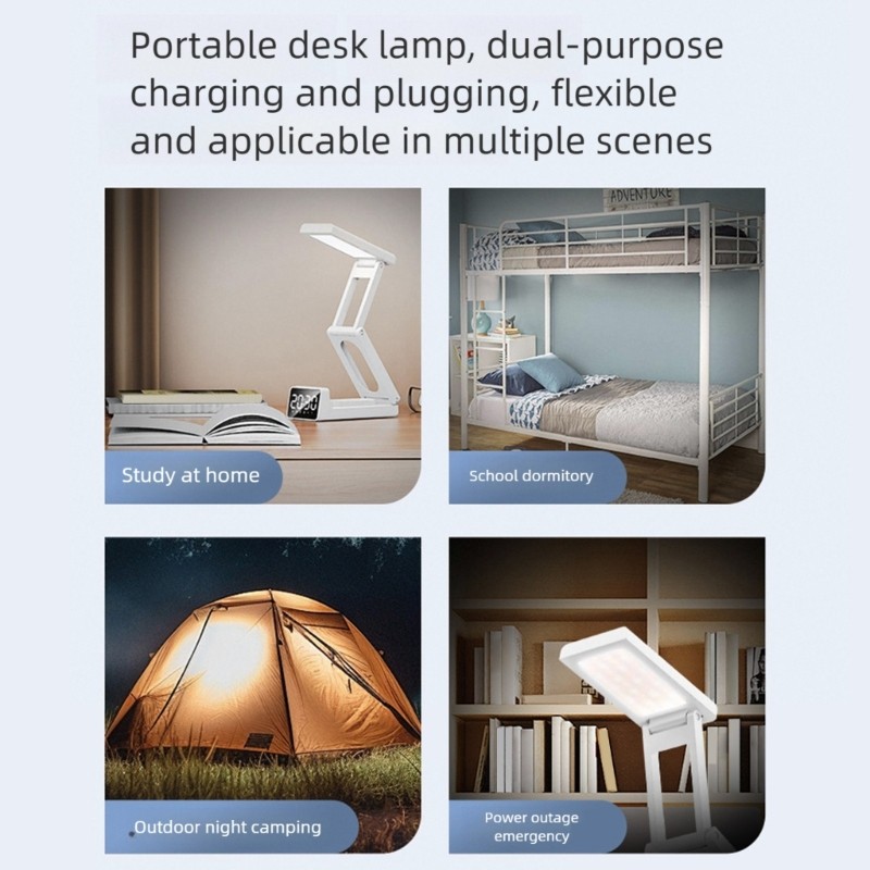 Folding Carryable Alarm Clock With Nightlight Soundless Easy Use