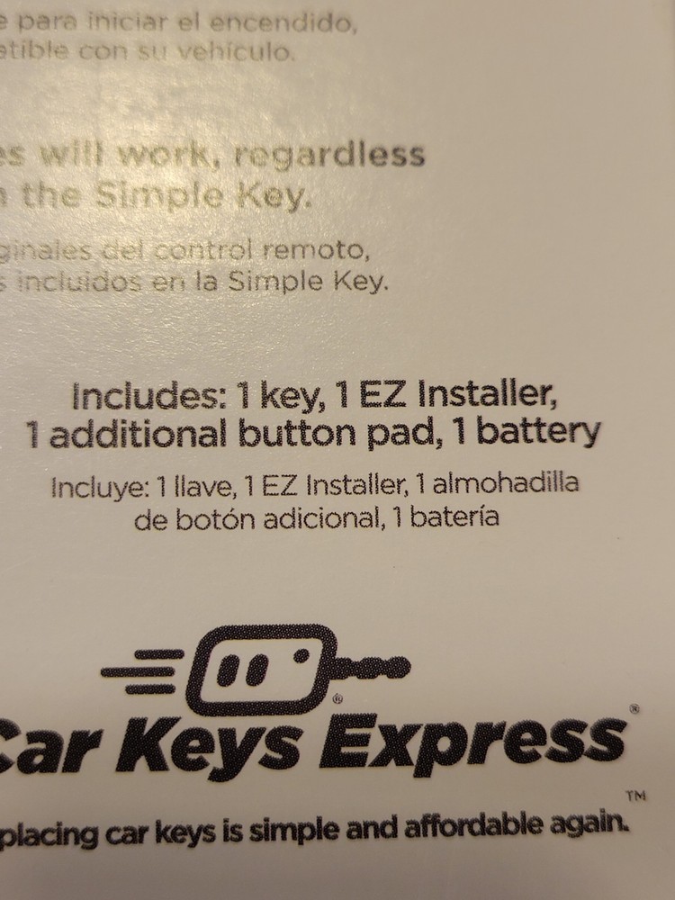 Simple Key, Key Fob and Key Programmer with Interchangeable 3 & 4 Button