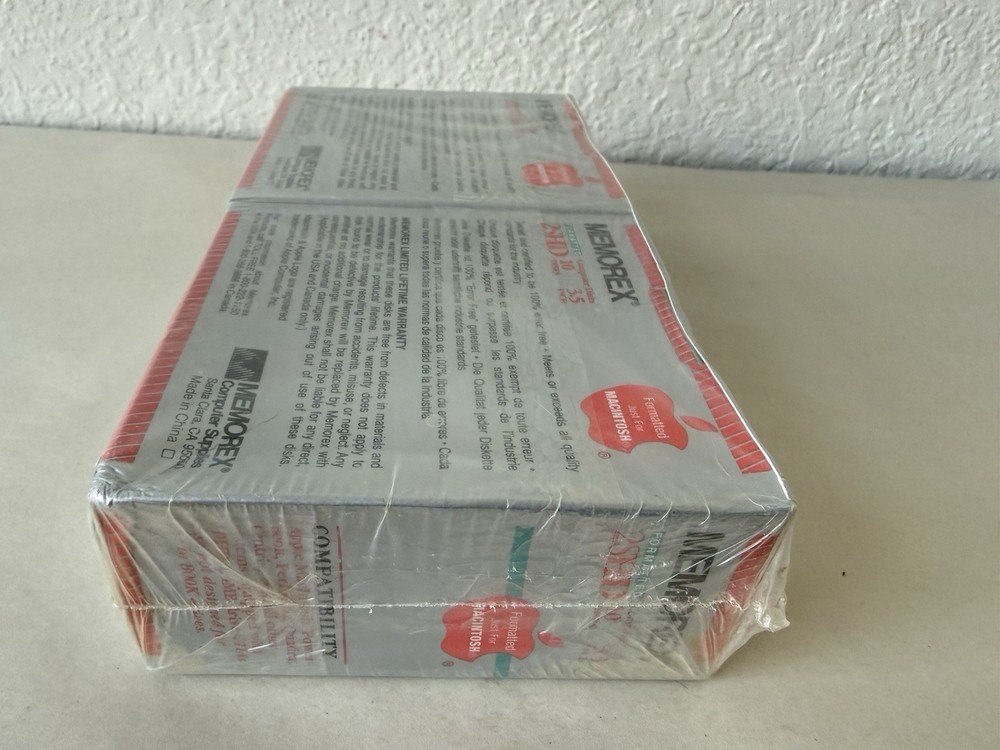 Memorex HD High Density 20 Pack 3.5” Computer Floppy New Sealed Macintosh Format