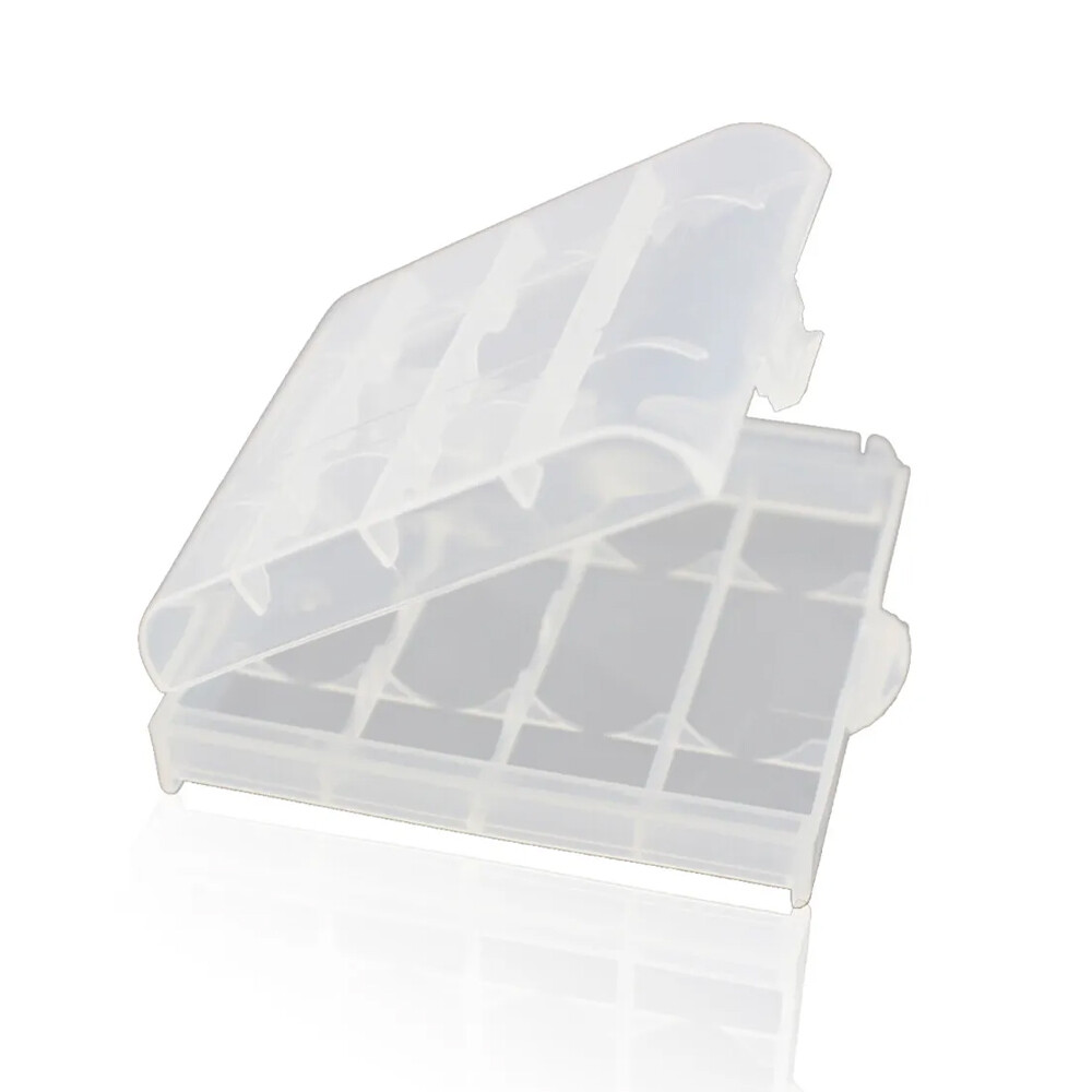 Battery Storage Case for AA/AAA, Battery Holder Box (20 Pack Clear)