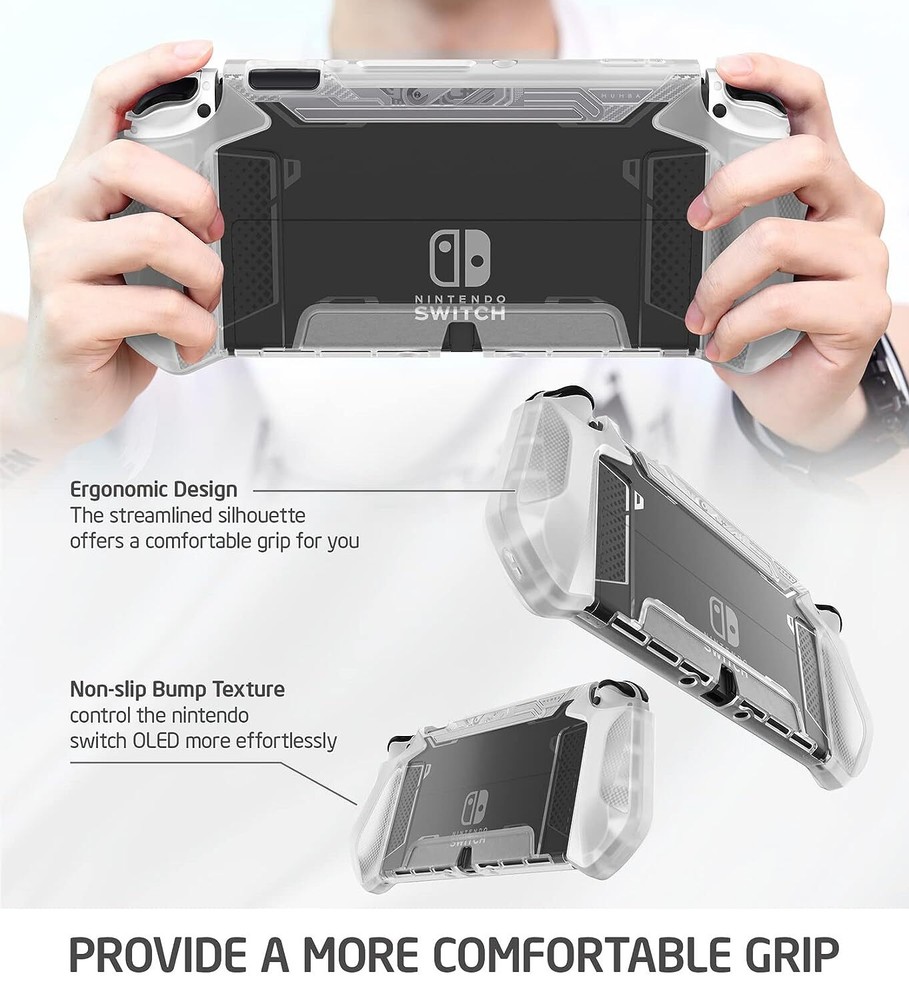 Mumba Dockable Case for Nintendo Switch OLED 2021 TPU Grip Shell ProtectiveCover