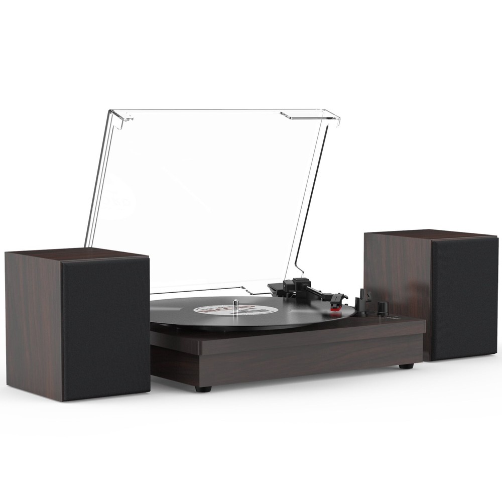 Record Player Bluetooth Turntable Vinyl Record Player with External Speakers 3-S