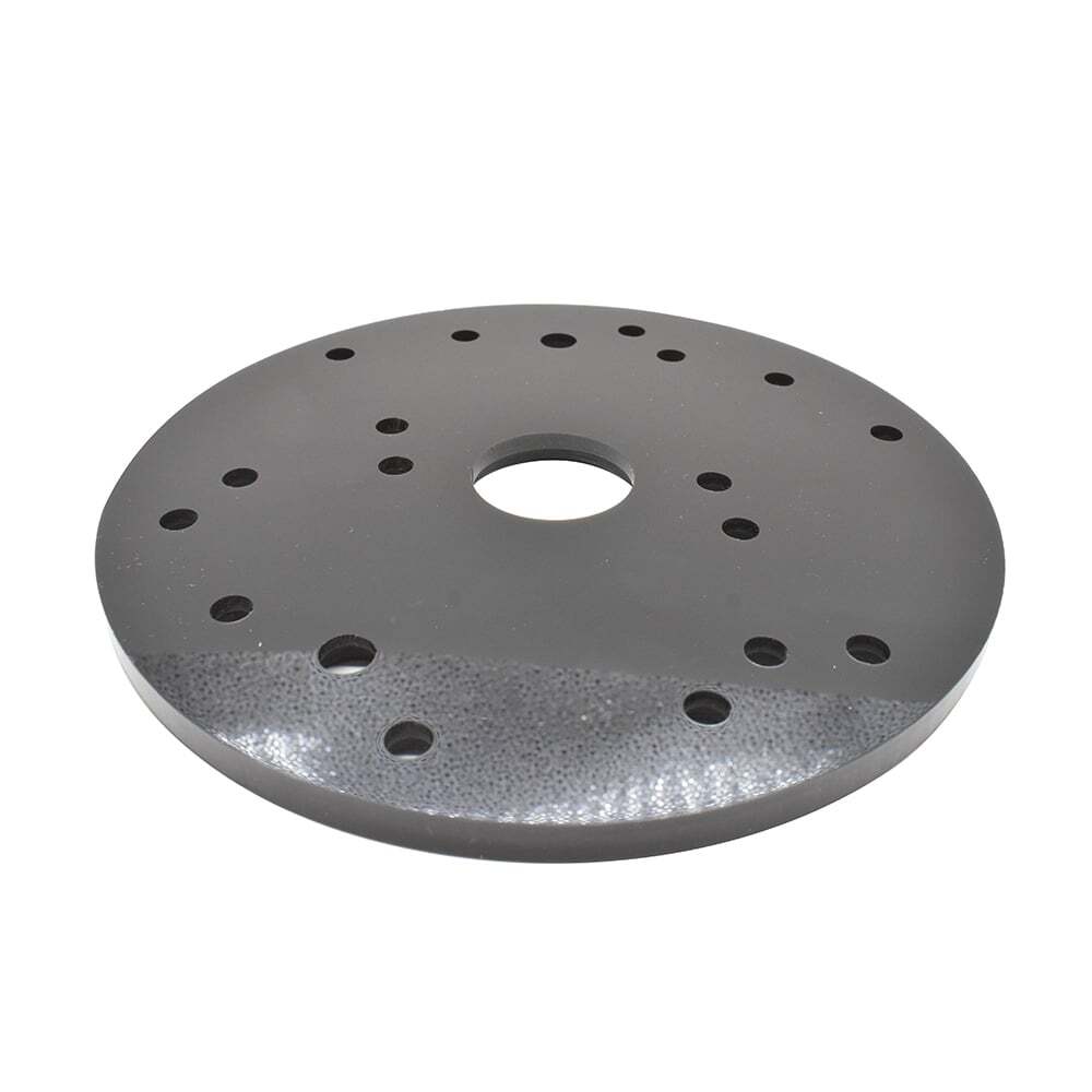Universal Router Plate with Replacement Screws and Plastic Insert Rings