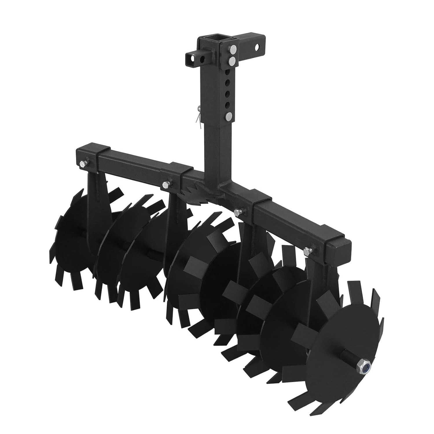 32" Disc Plow Harrow with 2" Receiver Mount for ATV/UTV Heavy Duty Adjust Height