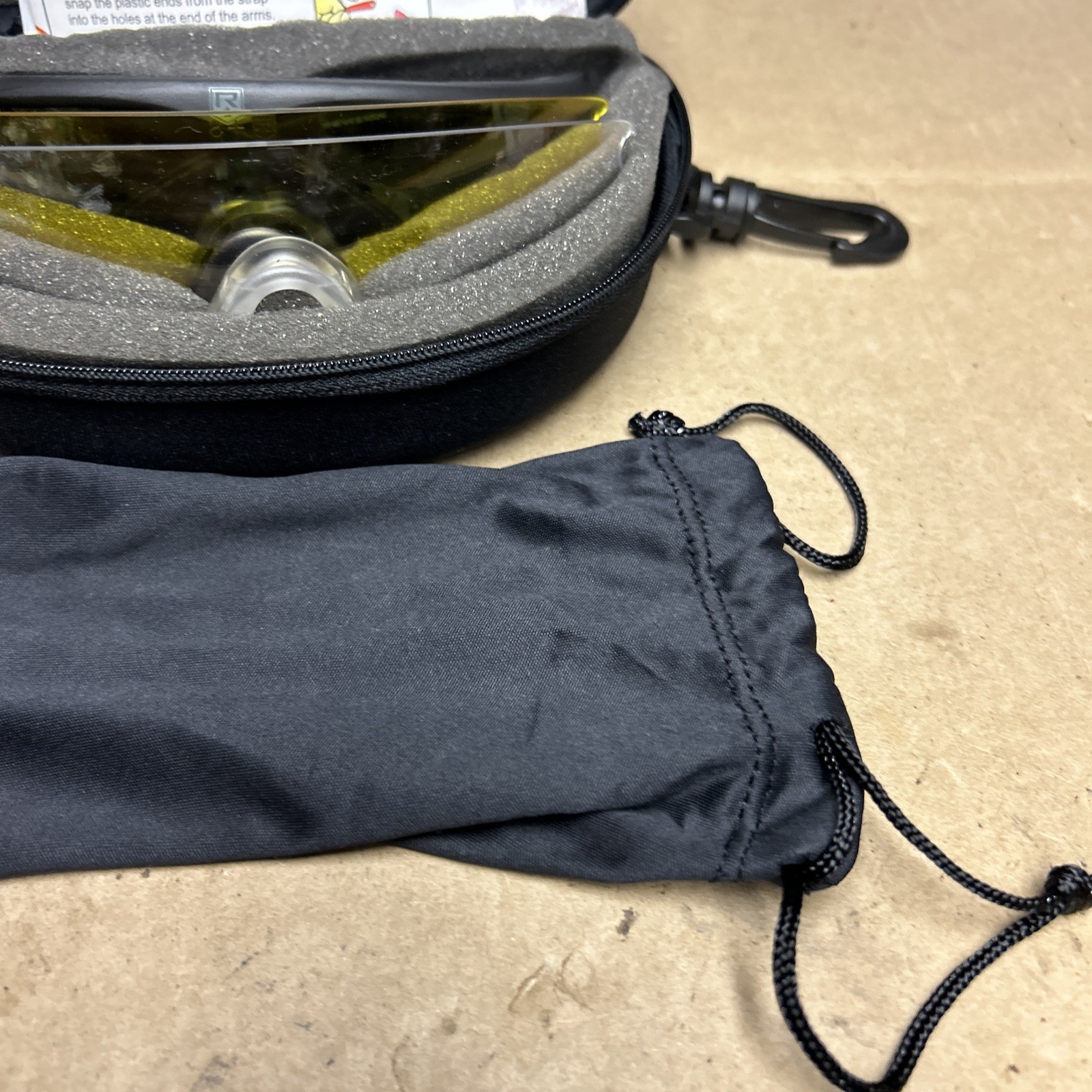 Revision Military Black Safety Glasses With Case And Lens ANSI Z 87 Impact