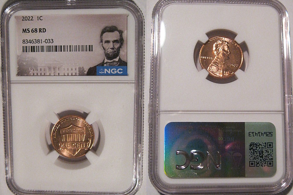 2022 P Lincoln SHIELD Cent 1c NGC MS 68 RD