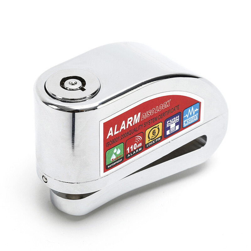 Motorcycle Bike Stainless Steel Brake Disc Safety Lock Security Electronic Alarm