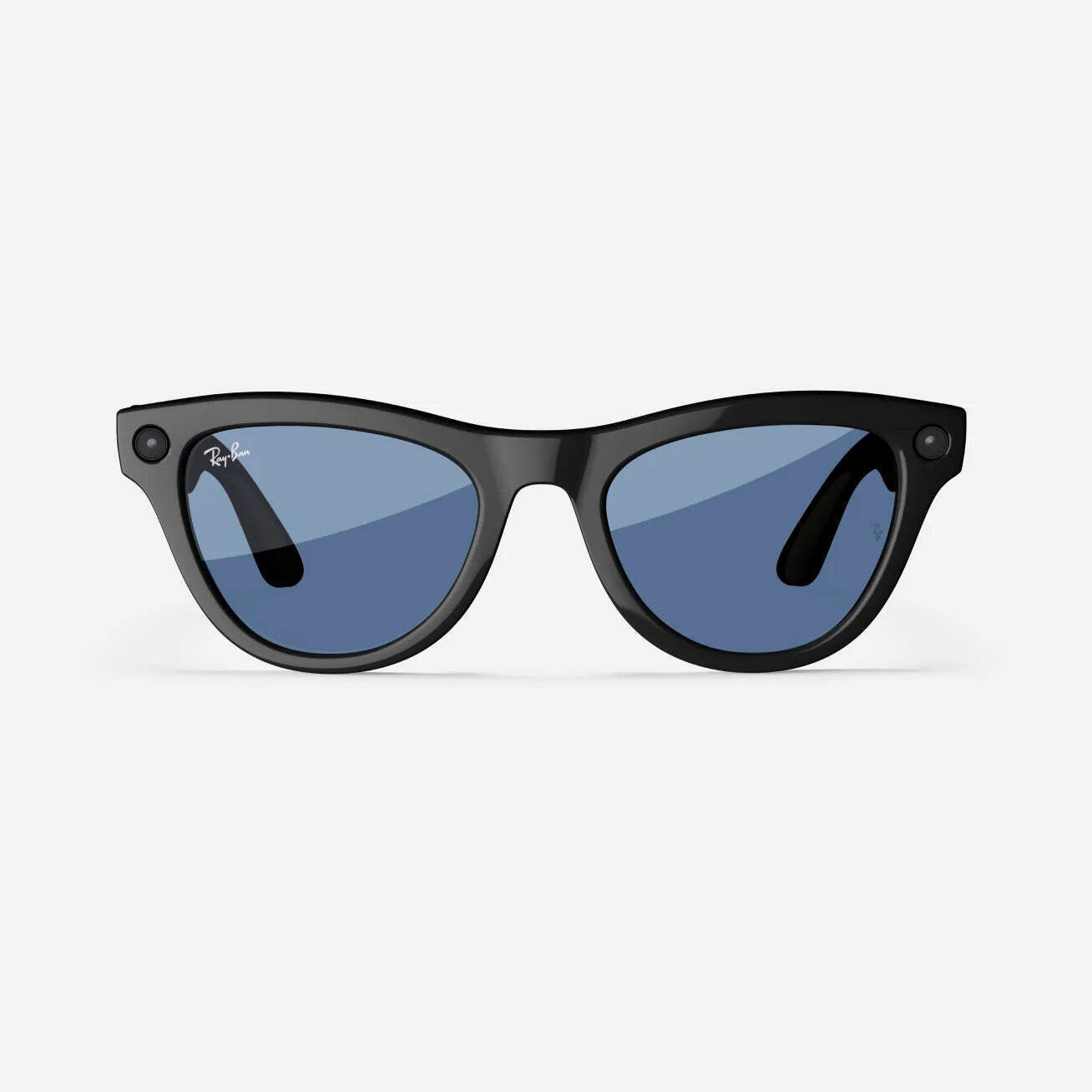 Ray-Ban Meta Skyler (Refurbished), Shiny Black / Cerulean Blue Transitions®, Sta