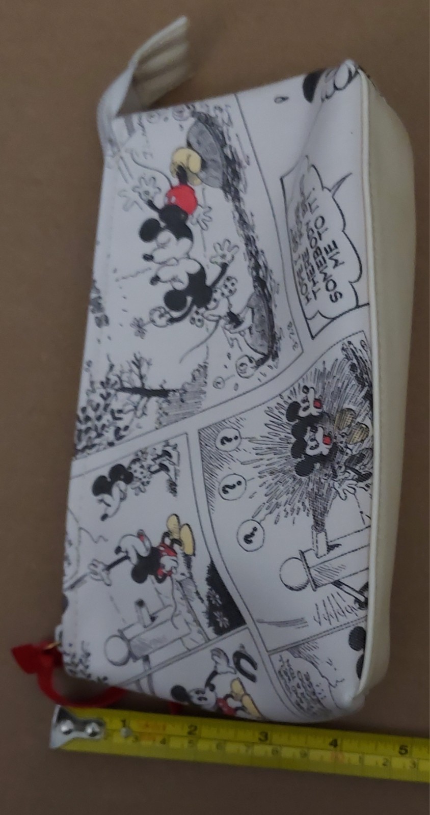 Disney Mickey Mouse vegan leather Cosmetic Bag Zip Pouch