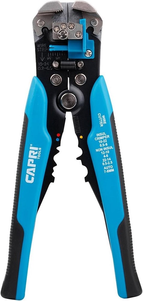 Capri Tools 20012 Self-Adjusting Wire Stripper Small, Blue/Black