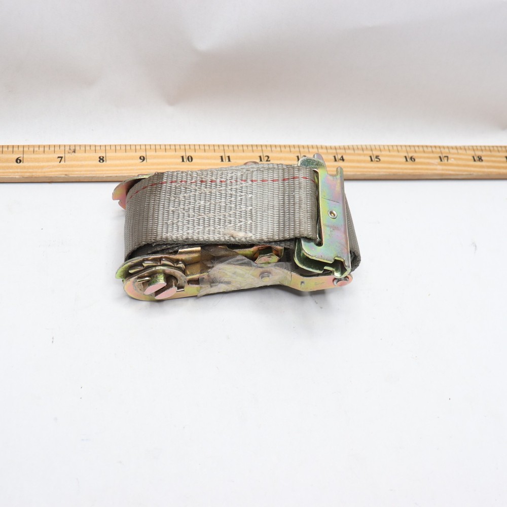 USCC Cargo Control Ratchet Strap Polyester Gray 2" x 4'