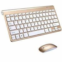 Mini Wireless Keyboard and Mouse Combo for Windows, IOS Mac -Gold New