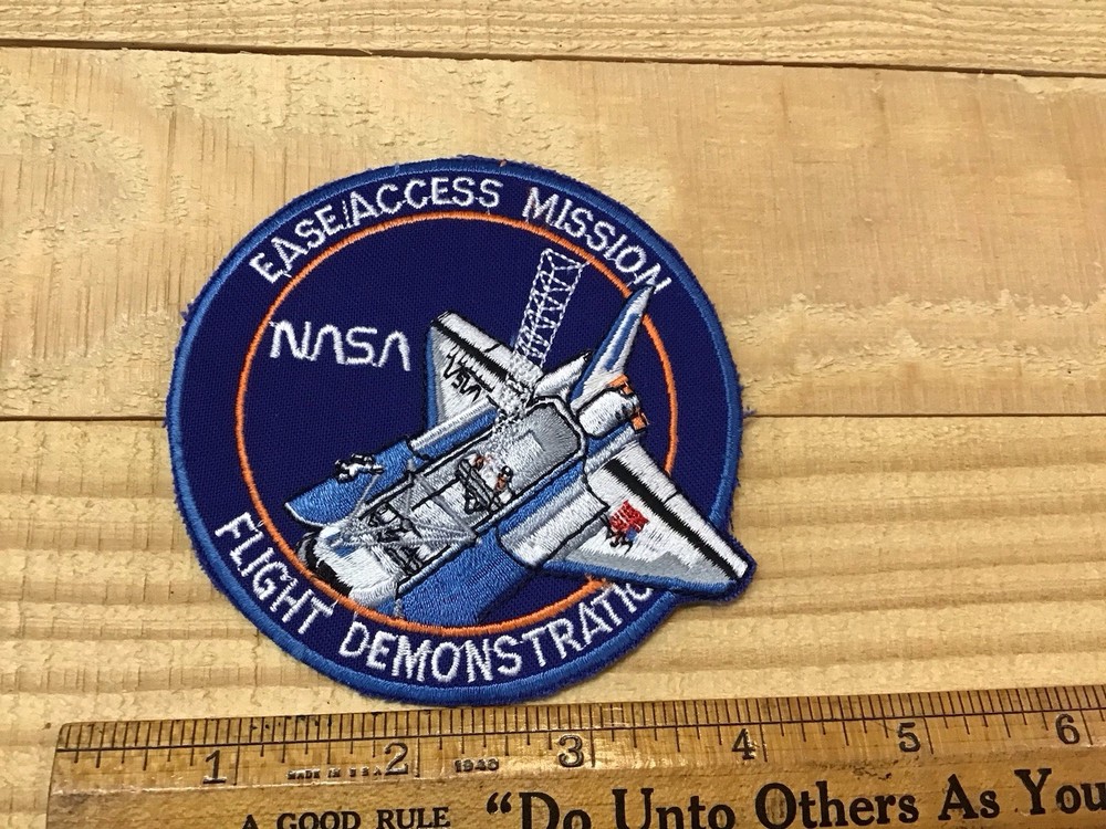 NASA Ease/Access Mission Flight Demonstration Space Shuttle Embroidered Patch