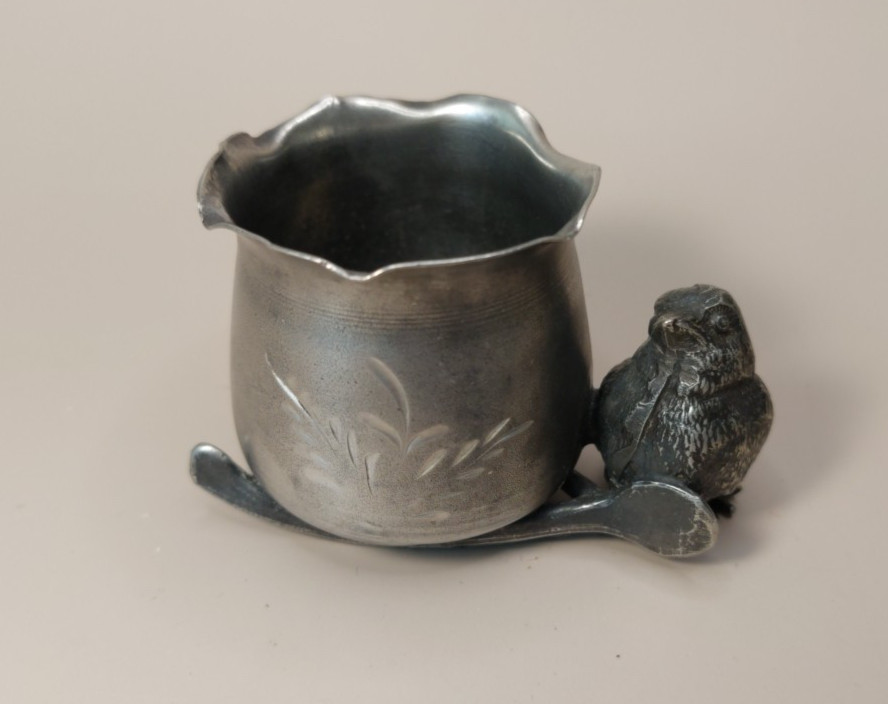 Vintage Warren Silver Plate Co Bird Wishbone Figural Toothpick Holder #346