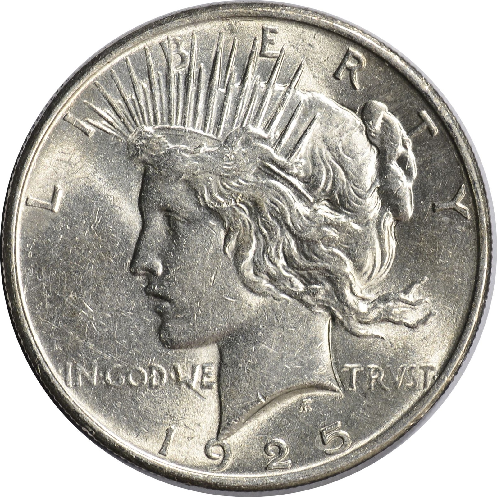 1925 US Peace Silver Dollar $1 - AU