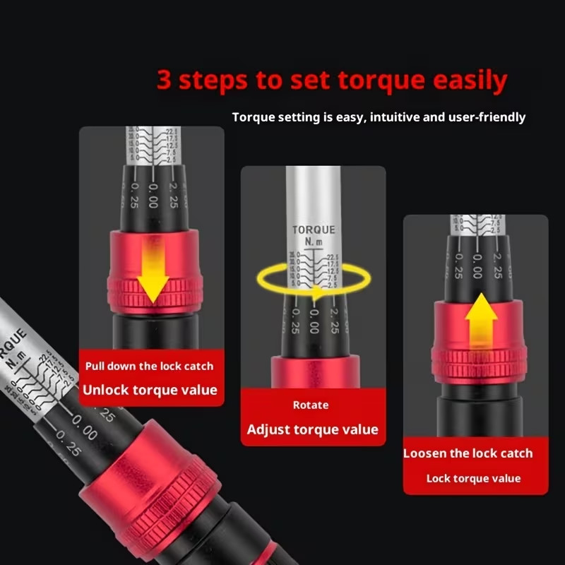 72-Tooth Torque Wrench Adjustable Torque Wrench 1/2" Drive 26-260ft.lb/35-350n.m