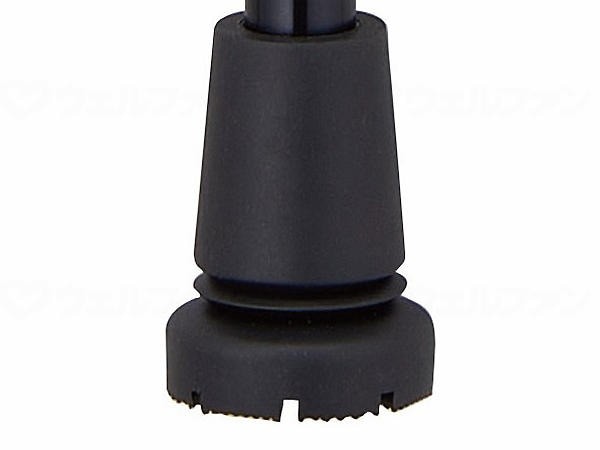 Welfan Magokoro Cane Replacement Rubber Tip, Black, 16mm
