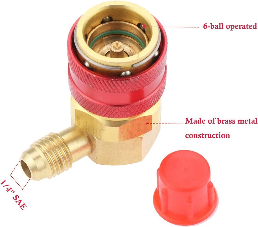 Refrigeration AC Manifold Gauge Conversion Kit High Low Angle Quick Adapter ACME