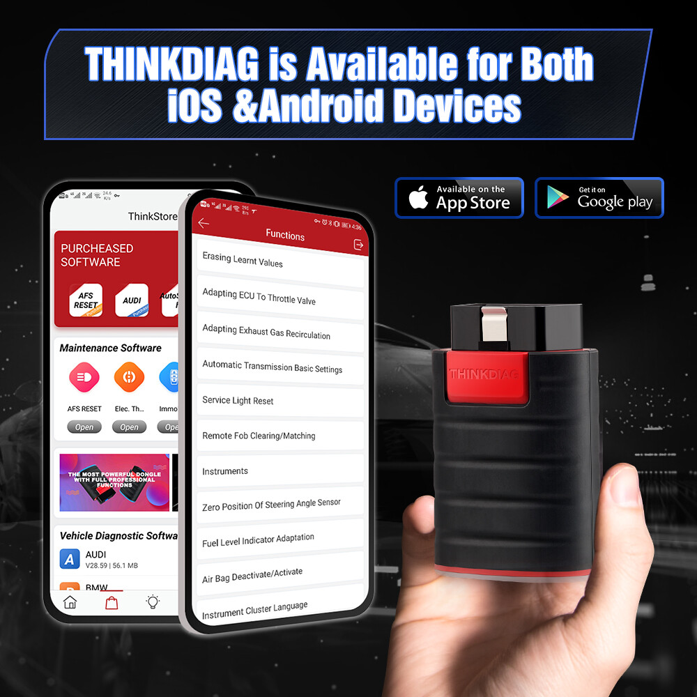THINKCAR Thinkdiag Bidirectional Full Software Free OBD2 Scanner Diagnostic Tool
