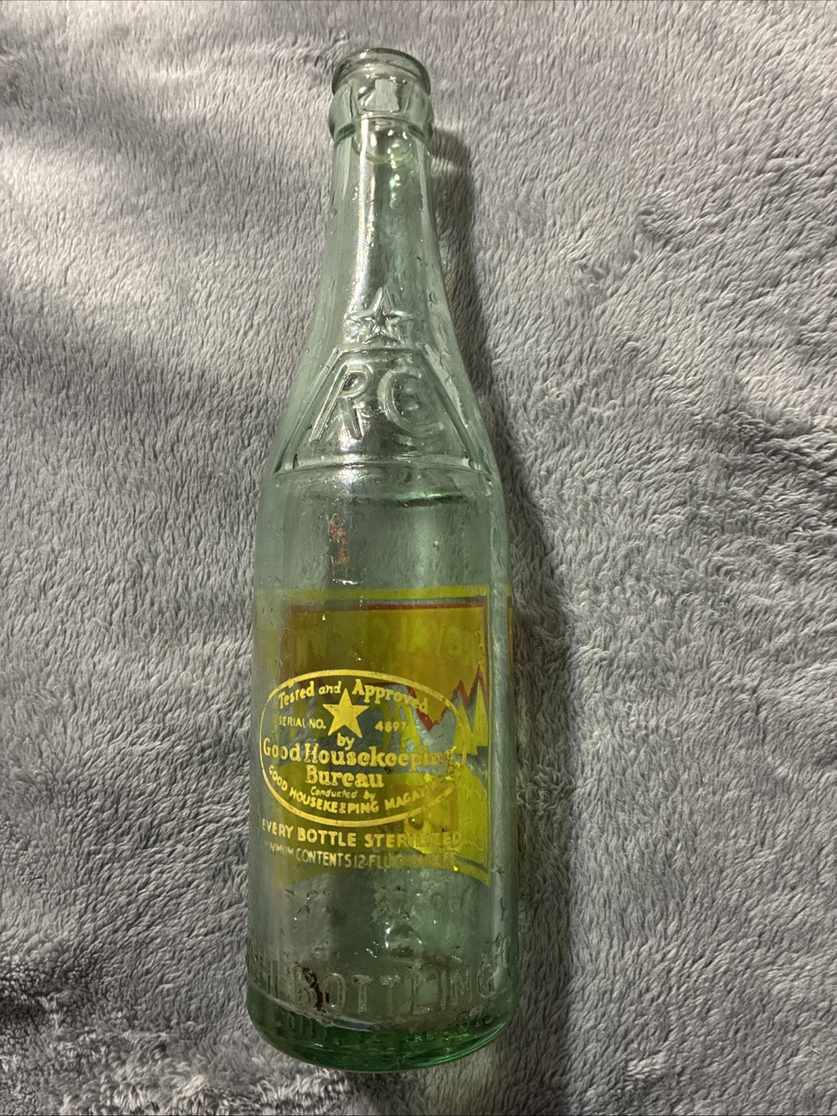 Vintage Royal Crown RC Cola Acl & Embossed 12oz Soda Bottle Good Housekeeping