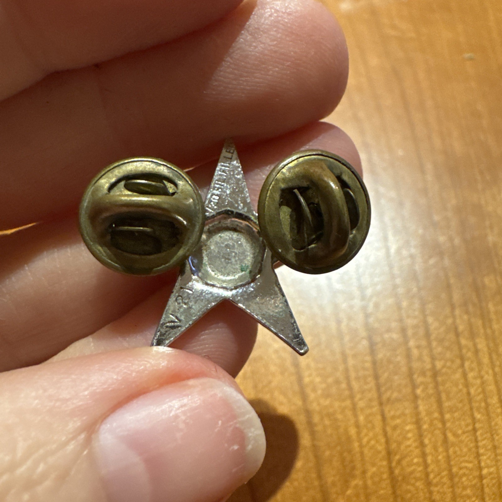 RARE! US Army Brigadier General Rank Silver Insignia Pin w/Brass Backings