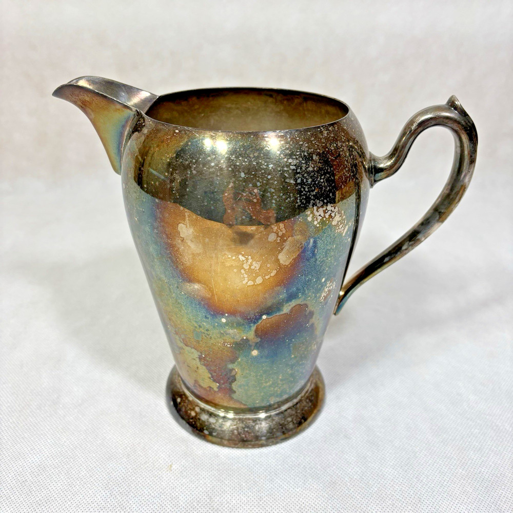 Vintage Academy Silver On Copper Pitcher #105