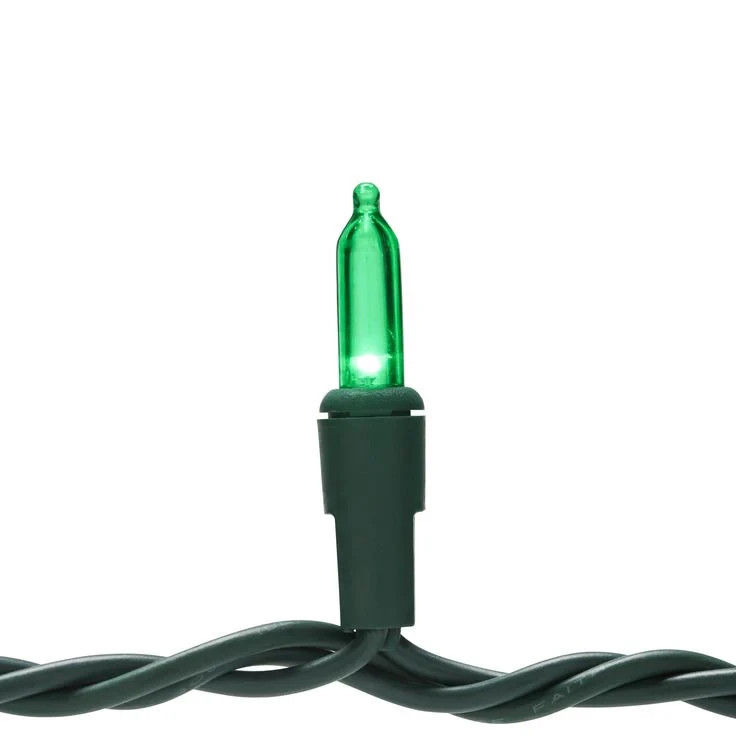 GE StayBright 100 - Count 24.7-ft Green LED Plug-In String Lights Saint Pats Day