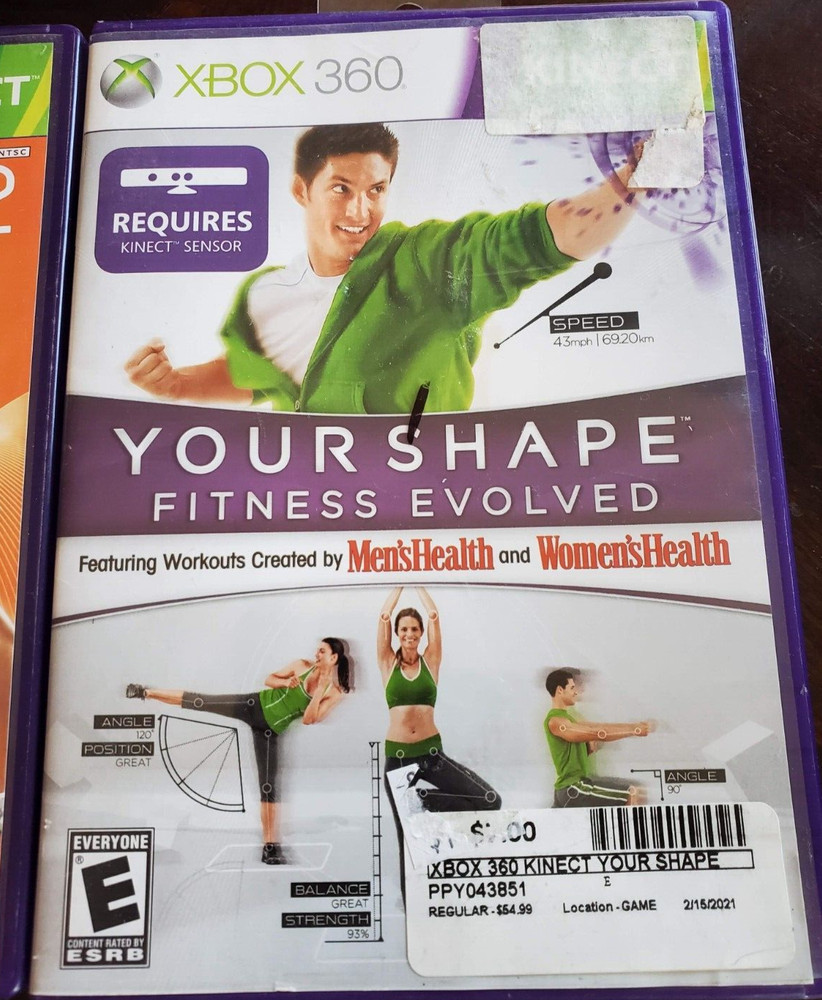 Kinect Xbox 360 1414 bundle + 3 Games: Your Shape, Active2, Connect Adventures