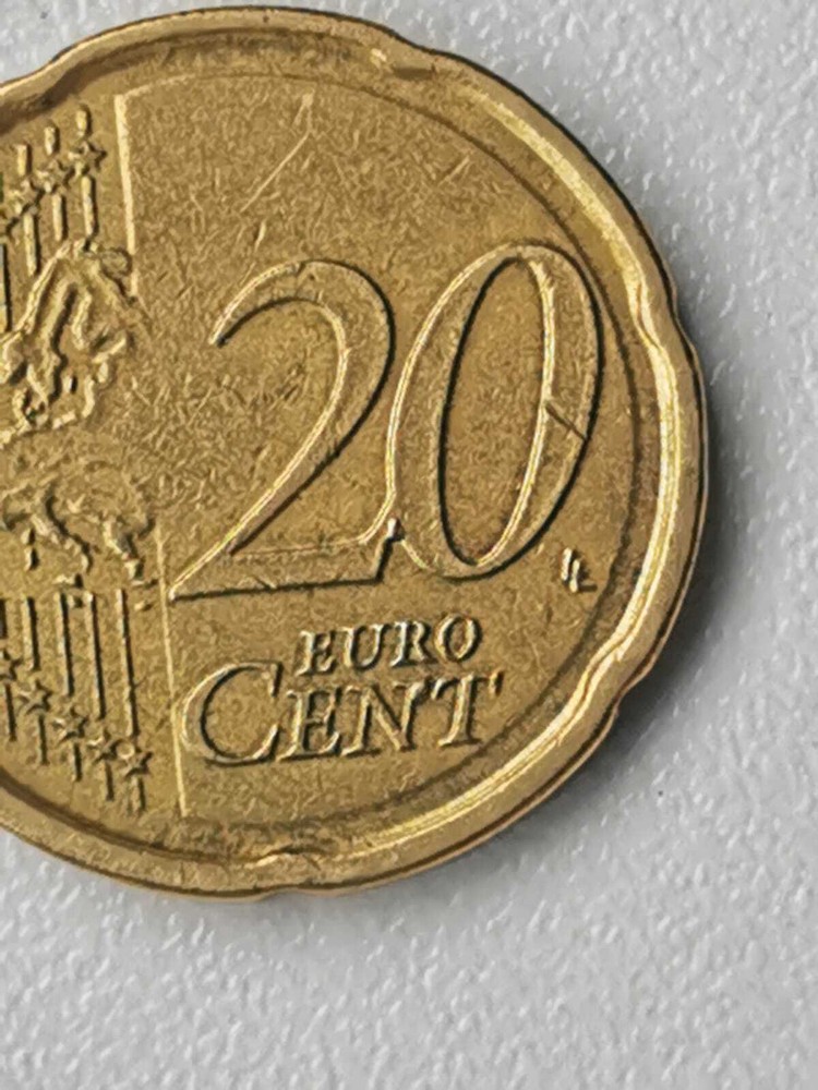 20 EURO CENT BELGIUM ERROR 2008.