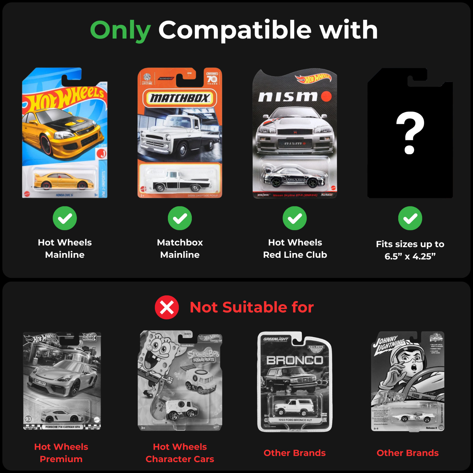 48-Pack Mainline Standard Protector Case Storage for Hot Wheels and Matchbox