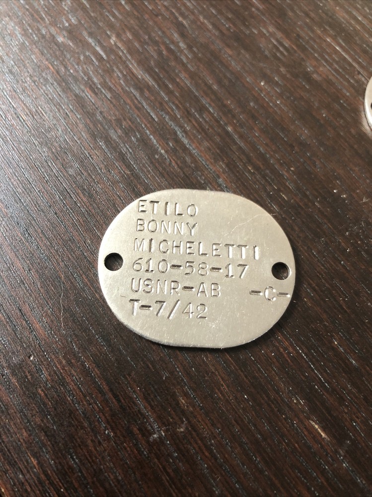 WWII 1942 USNR Navy Dog Tag