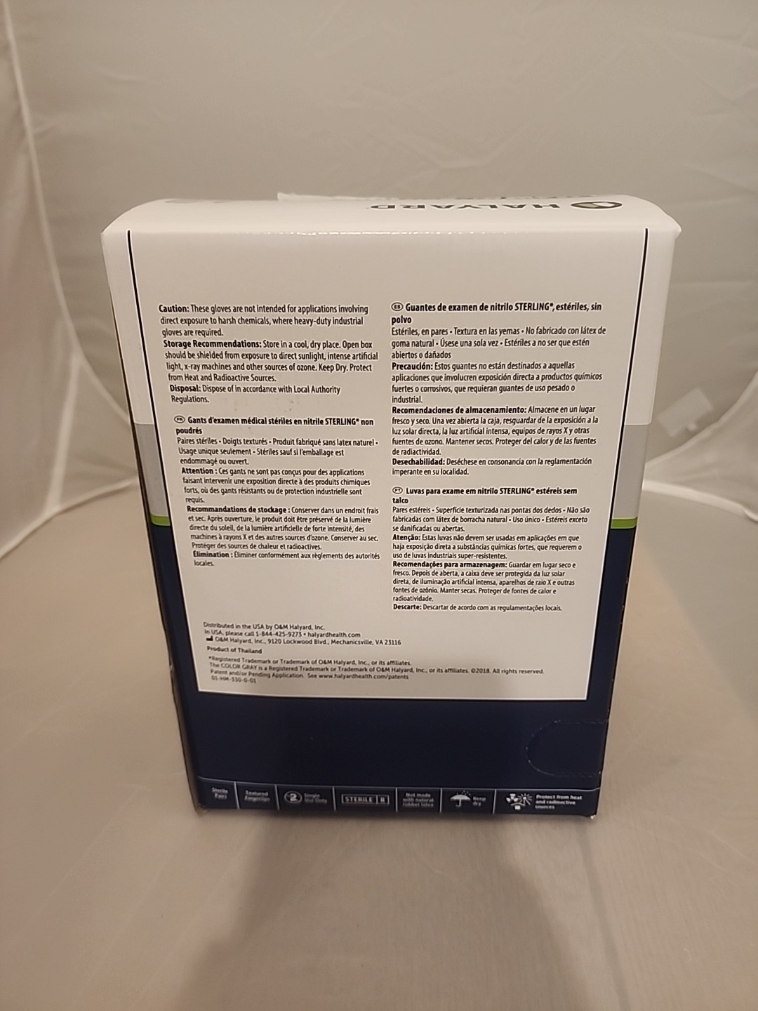 *50-Pairs* Halyard Sterling Nitrile Powder-Free Exam Gloves Sterile Large 53132