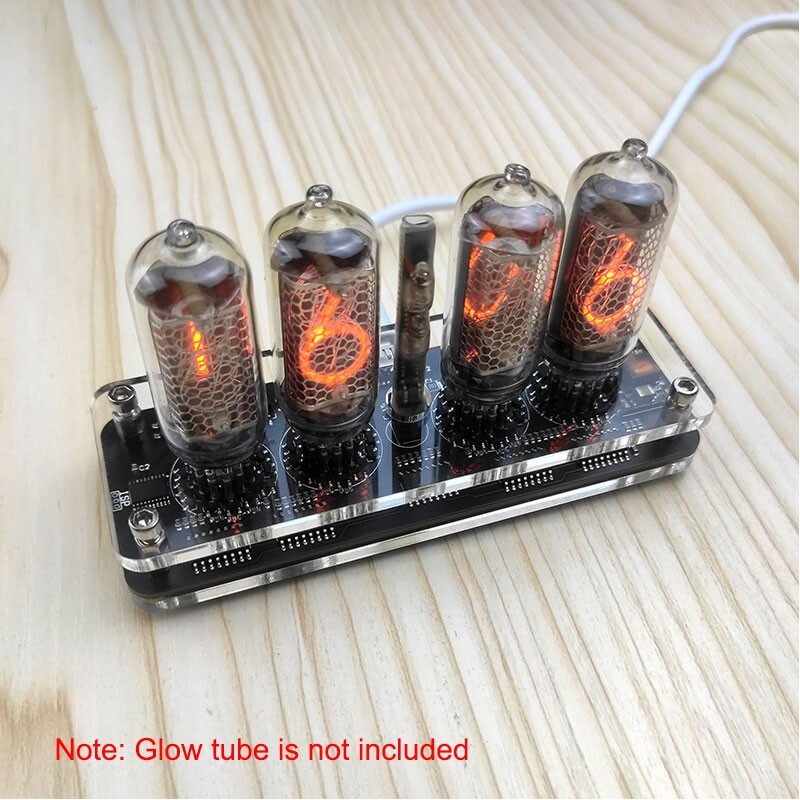 IN-8 4-Digit Nixie Tube Clock Innovative Desktop Clock Sleek Home Decor Basic