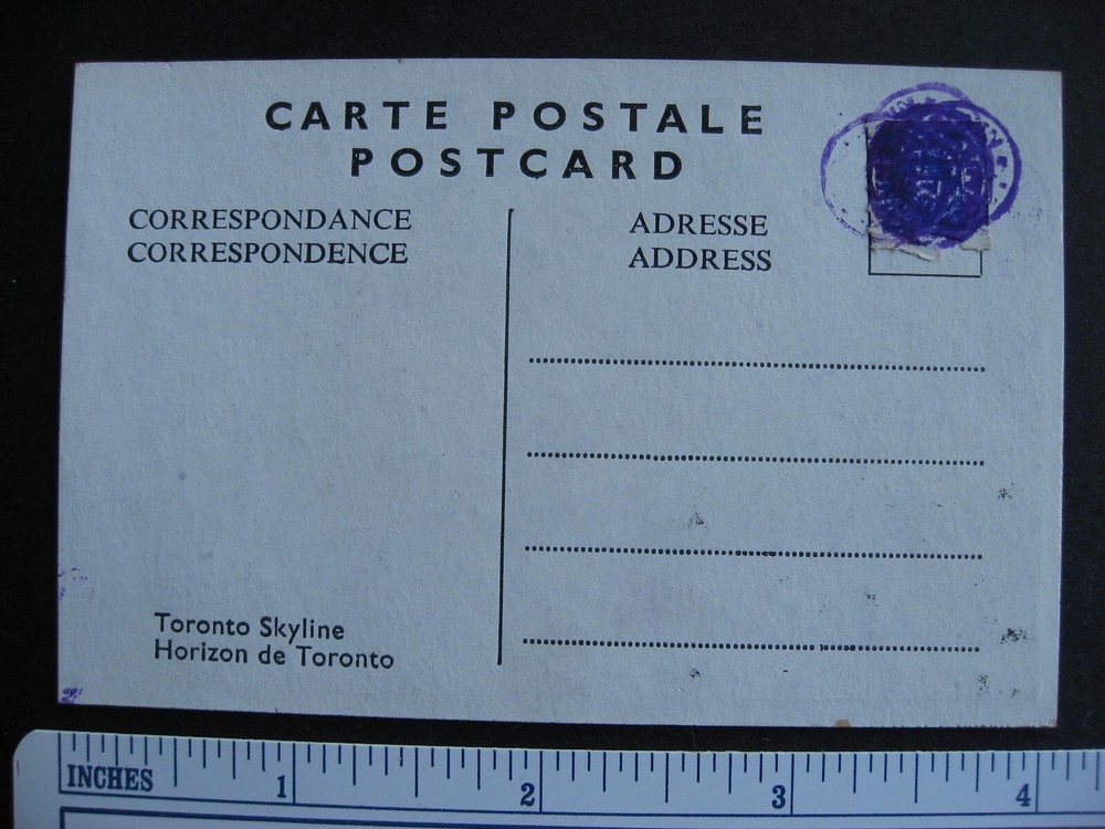 Canada Tiny Town Post Office cancelled Toronto postcard